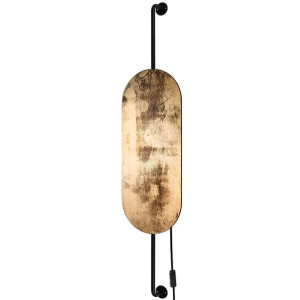 Kinkiet Lampa Ścienna Led Nowodvorski Wheel Złoty, Sklejka 8427