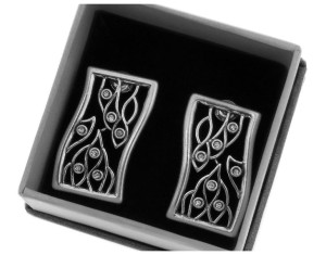 Kolczyki Prostokąty Srebrne Eleganckie Modne 925