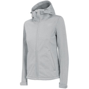 Kurtka damska 4f softshell chłodny jasny szary melanż h4z22 sfd350 27m