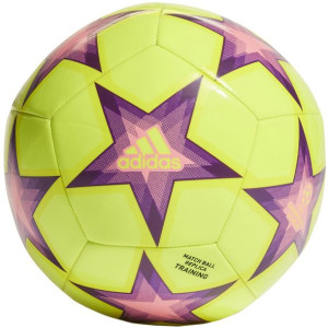 Piłka nożna adidas ucl club void żółto-fioletowa hi2176