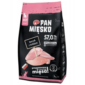 Pan Mięsko Sucha Karma Dla Kociąt Kurczak z Królikiem Rozmiar XS 5 kg