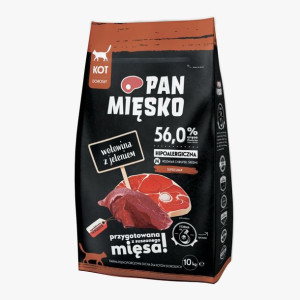 Pan Mięsko Sucha Karma Dla Kota Wołowina Z Jeleniem Rozmiar M 10 kg