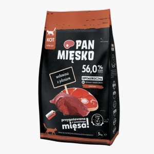 Pan Mięsko Sucha Karma Dla Kota Wołowina Z Jeleniem Rozmiar M 5 kg