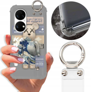 Etui Antishock Pasek do HUAWEI P50 Top Misie Wzory