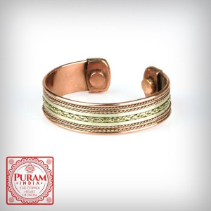 Ręcznie wykonana PURAM Miedziana bransoletka 63437G