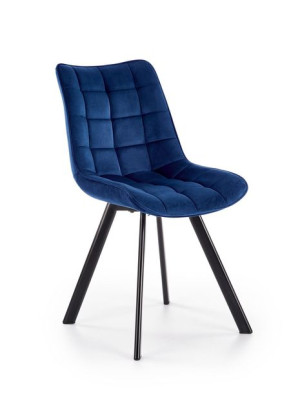 Krzesło tapicerowane K332 velvet granatowe