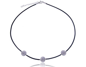 Naszyjnik Shamballa Kulki 10mm Srebro 925 45cm Hit