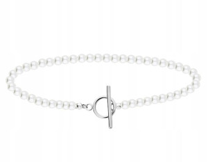 Naszyjnik Z Perełkami Zapięcie Z Przodu Choker 925
