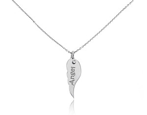 Srebrny Naszyjnik Celebrytka Skrzydło Angel 925