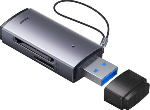 Czytnik kart SD/TF Baseus Lite Series USB szary