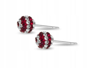 Kule Kulki Kolczyki Swarovski Cyrkonie Srebro 925