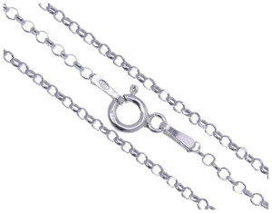 Łańcuszek Damski Srebrny 925 Rolo Kółka 1mm 45cm