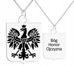 Naszyjnik 925 z POLSKIM ORŁEM ORZEŁ BÓG HONOR 45cm