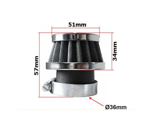 Filtr Powietrza Atv 70/110/125 Hb 36mm Krótki 139fmb, 147fmd, 152fmh, 154