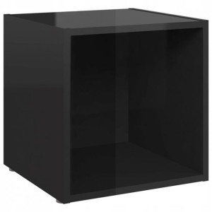 Szafka Rtv Komoda Połysk Stolik Kawowy Czarna 37cm