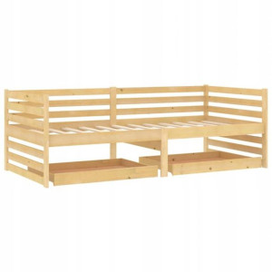 Łóżko Drewniane 90x200 Szuflady Stelaż Młodzieżowe