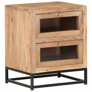 Szafka Nocna Szuflady Stolik Komoda Loft Drewno 40