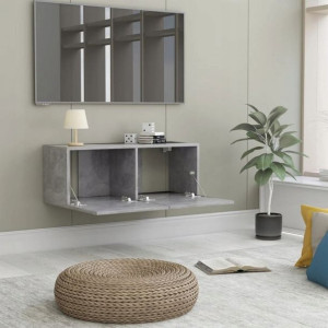 Szafka Rtv Komoda Stolik Pod Tv Lcd Szara 80x30 Cm