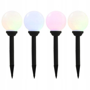 4x Lampa Led Solarna Słupek Ogrodowa Stojąca 15 Cm