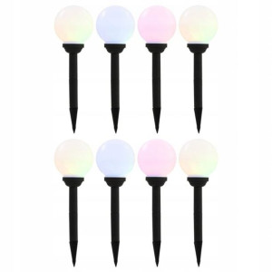 8x Lampa Led Solarna Słupek Ogrodowa Stojąca 15 Cm