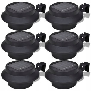 Ogrodowe Lampy Solarne, 6 Szt., Czarne