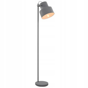 Lampa Stojąca Podłogowa Led Do Czytania Szara E27