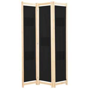 Parawan Pokojowy Dekoracyjny Czarny Ścianka 120 Cm