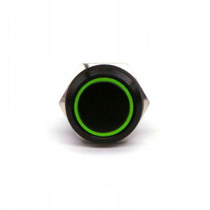 Włącznik ON OFF zatrzaskowy LED czarny 18mm KOLORY