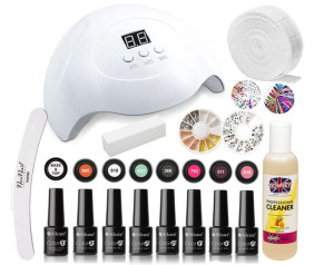 Silcare Lakier 8x Color It hybryda + Lampa Zestaw