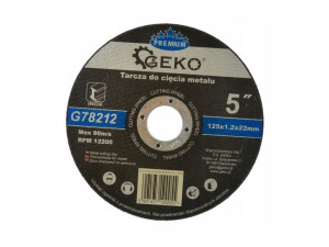 Tarcza do cięcia metalu GEKO PREMIUM 125x1,2 Inox