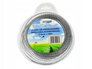 Żyłka do podkaszarki zbrojona(karbowana) 2,4mmx50m