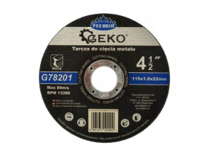 Tarcza do cięcia metalu GEKO PREMIUM 115x1,0 Inox