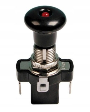 Przełącznik podciągowy PUSH-PULL 12/24V 10A fi12mm