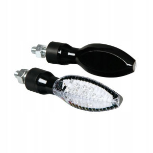 Kierunkowskazy do motoru LED KINES 12V CZARNE 2szt