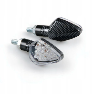 Kierunkowskazy do motoru LED PENTA 12V CARBON 2szt