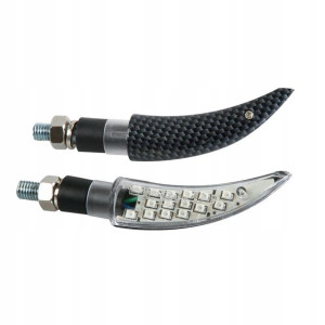 Kierunkowskazy do motoru LED KATANA 12V CARBON 2sz