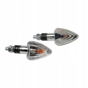 Kierunkowskazy do motoru FOCAL 12V 21W CHROM 2szt