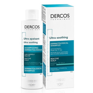 Dercos Ultra Soothing szampon ultrakojący do włosów normalnych i przetłuszc