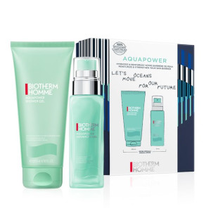 Homme Aquapower zestaw żel pod prysznic 200ml + nawilżający żel do twarzy 7