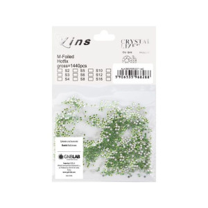Cyrkonie do paznokci szklane ss3 peridot 1440 szt paczka