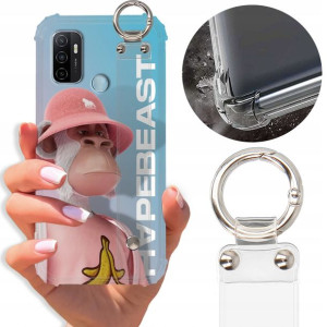 Etui Antishock Pasek do OPPO A32 Case Misie Wzory