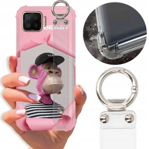 Etui Antishock Pasek do OPPO A73 Case Misie Wzory