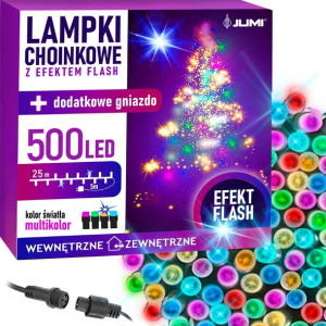 LAMPKI CHOINKOWE 500 LED multikolor FLASH girlanda