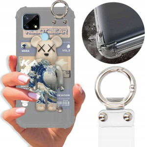 Etui Antishock Pasek do REALME C12 Top Misie Wzory