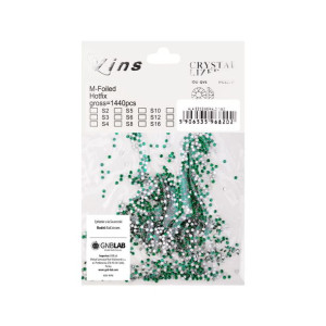 Cyrkonie do paznokci szklane ss3 emerald 1440 szt paczka