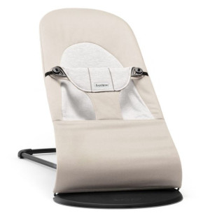 BABYBJORN - leżaczek BALANCE SOFT COTTON/JERSEY - Beżowy/Szary