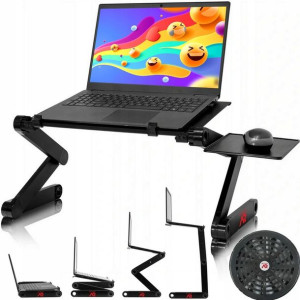 STOLIK pod LAPTOPA składany + WENTYLATOR USB biurko