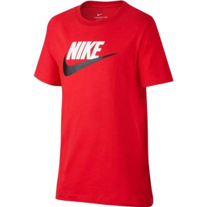 Koszulka Nike B Nsw Tee Basic Futura Ar5252 660 - Czerwony; M (137-147cm)
