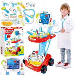 Zestaw Małego Lekarza WÓZEK EKG DOKTOR Akcesoria