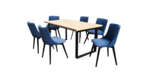 Nowoczesny zestaw Stół LOFT rozkładany + 6 krzeseł